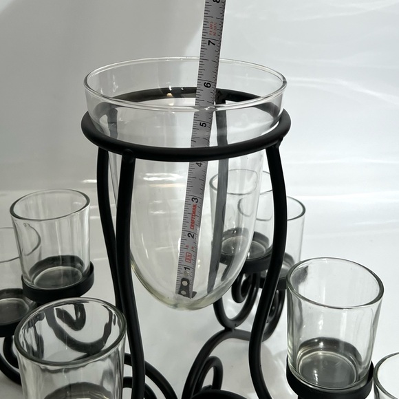 Vintage Wrought Iron Votive Candle With Vase Centerpiece NEW - Picture 13 of 16